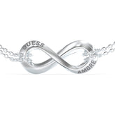 Brazalete Guess para Dama Guess Amore color plateado